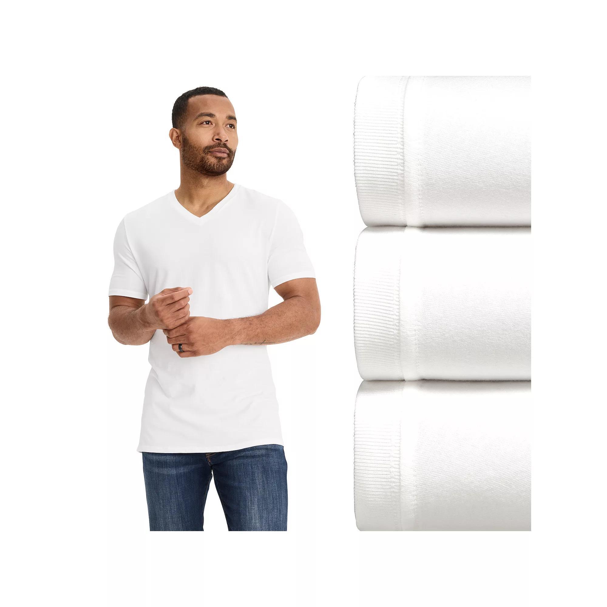 Men's Jockey 3-Pack Cotton Stretch V-Neck Undershirt, Size: XL, Diamond White Product Image