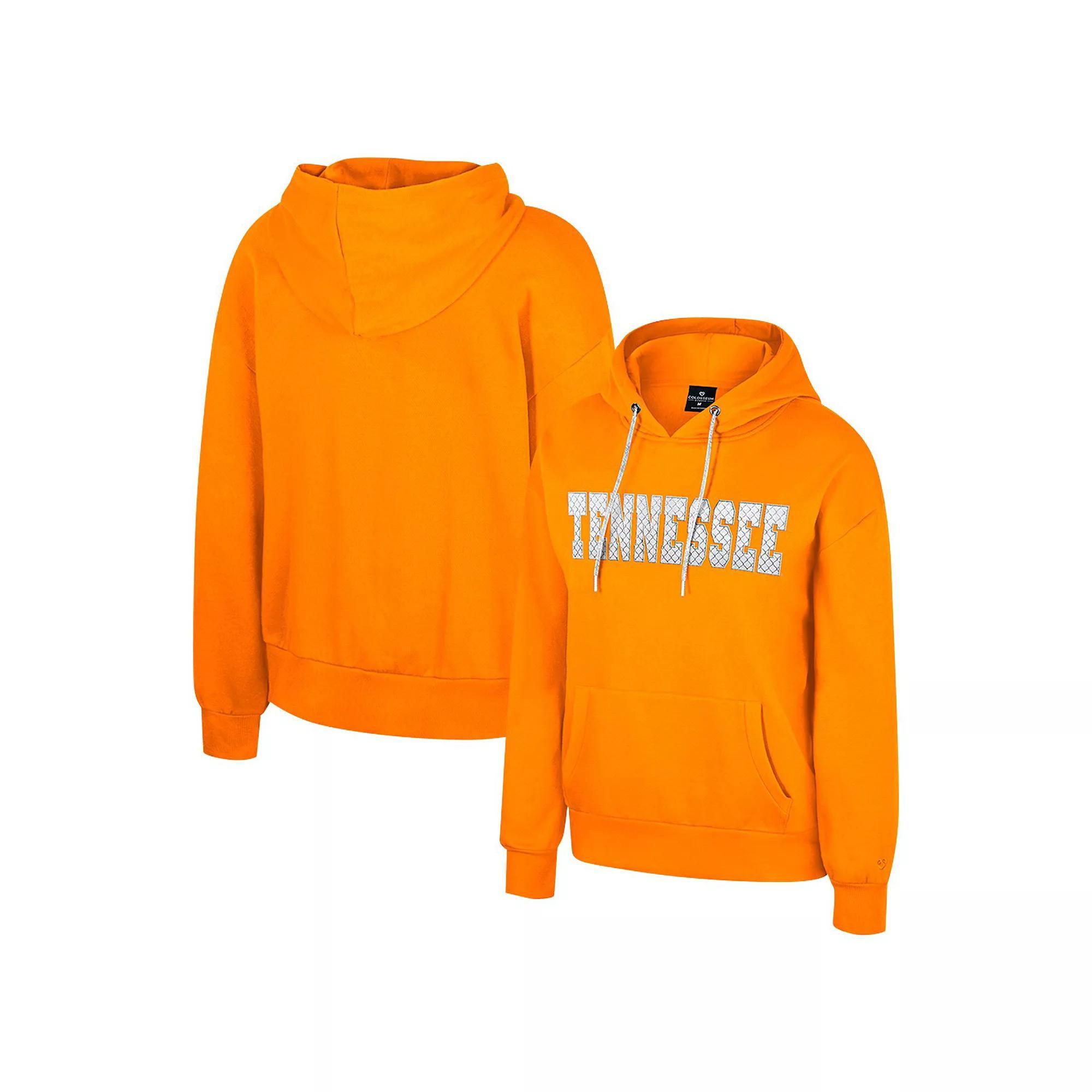 Women's Colosseum Tennessee Orange Tennessee Volunteers Reflection Rhinestone Drawcord Pullover Hoodie, Size: XL Product Image
