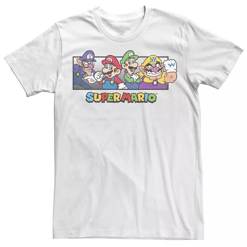 Men's Super Mario Bros. Character Collage Portrait Graphic Tee, Size: XL, Black Product Image