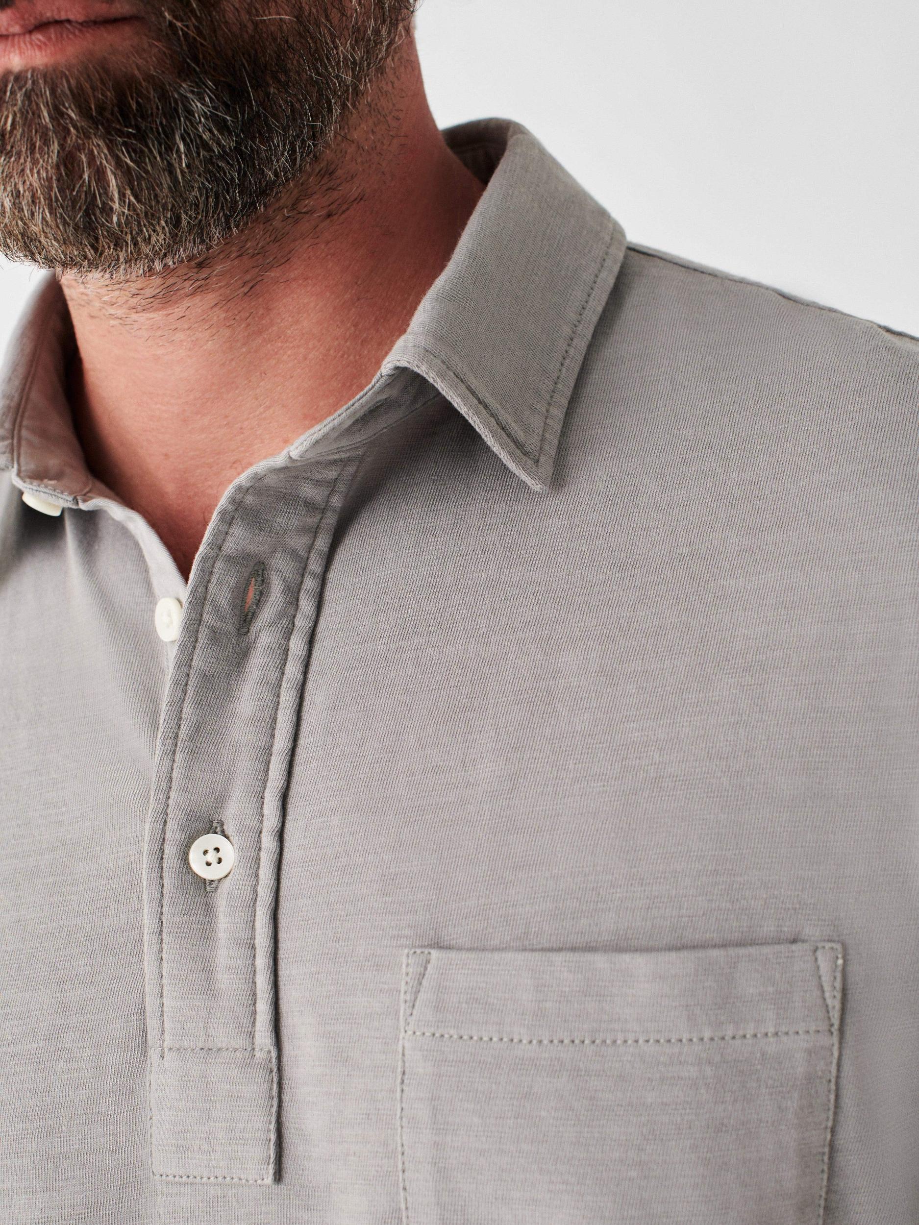 Sunwashed T-Shirt Polo - Wind Grey Male Product Image