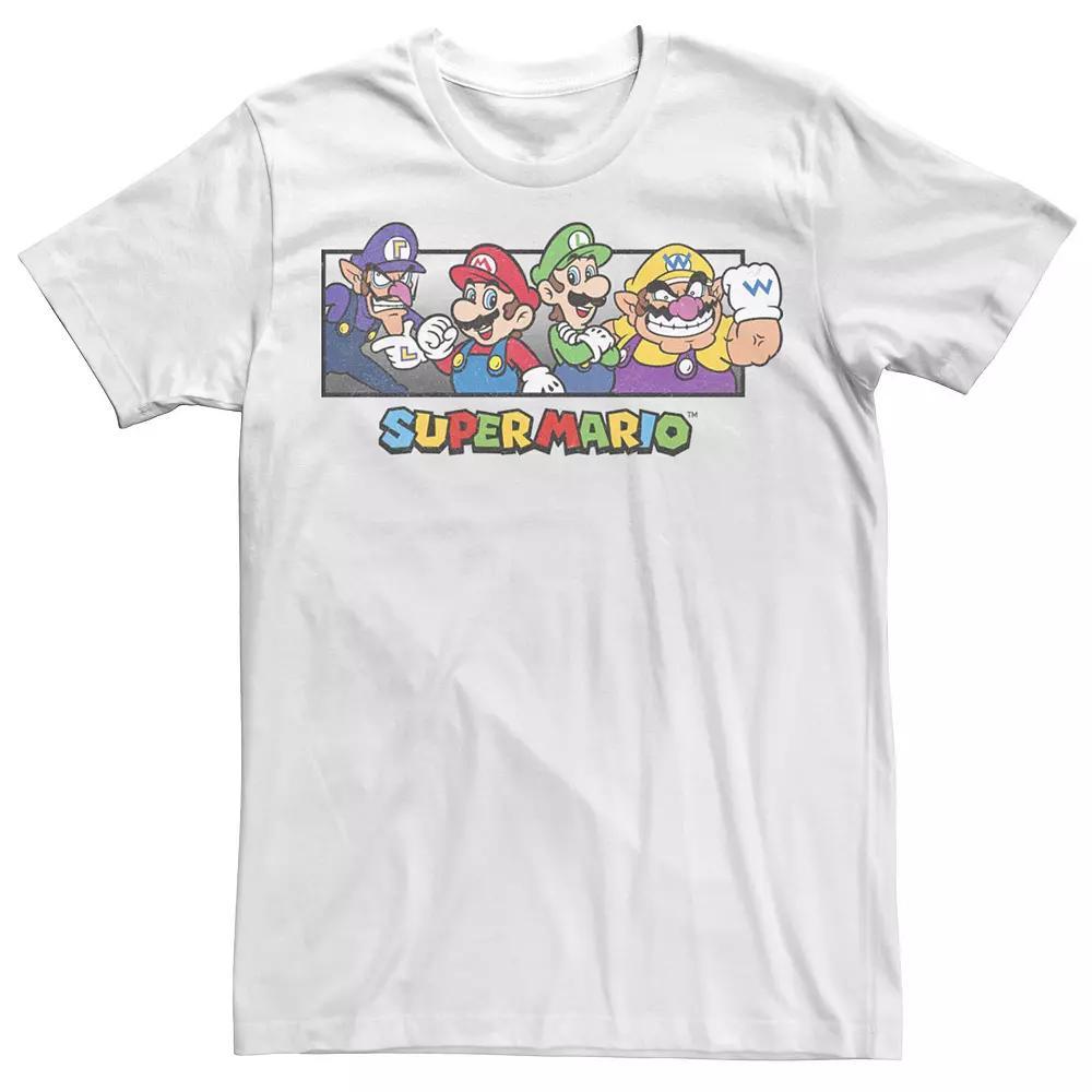 Men's Super Mario Bros. Character Collage Portrait Graphic Tee, Size: XL, Black Product Image