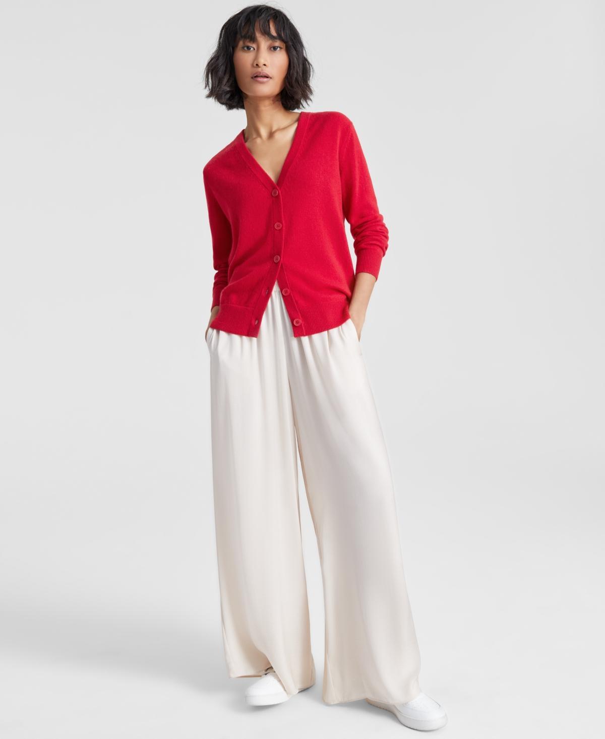 Charter Club Womens 100% Cashmere Cardigan, Created for Macys, Regular & Petites Product Image