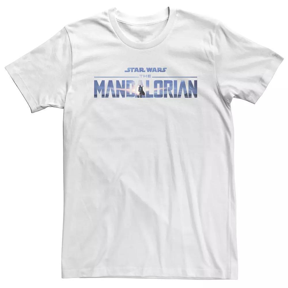 Big & Tall Star Wars The Mandalorian Season 2 Logo Tee, Men's, Size: 4XL Tall, White Product Image