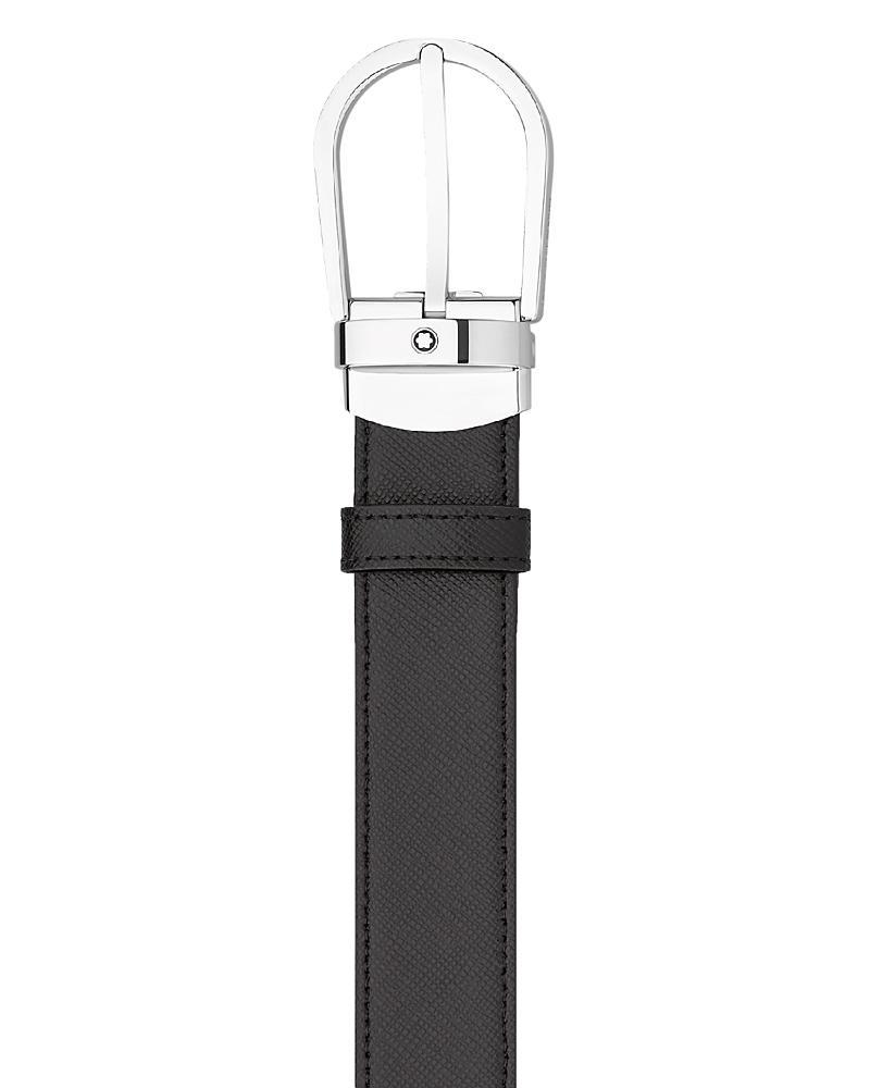 Mens Horseshoe-Buckle Reversible Leather Belt Product Image