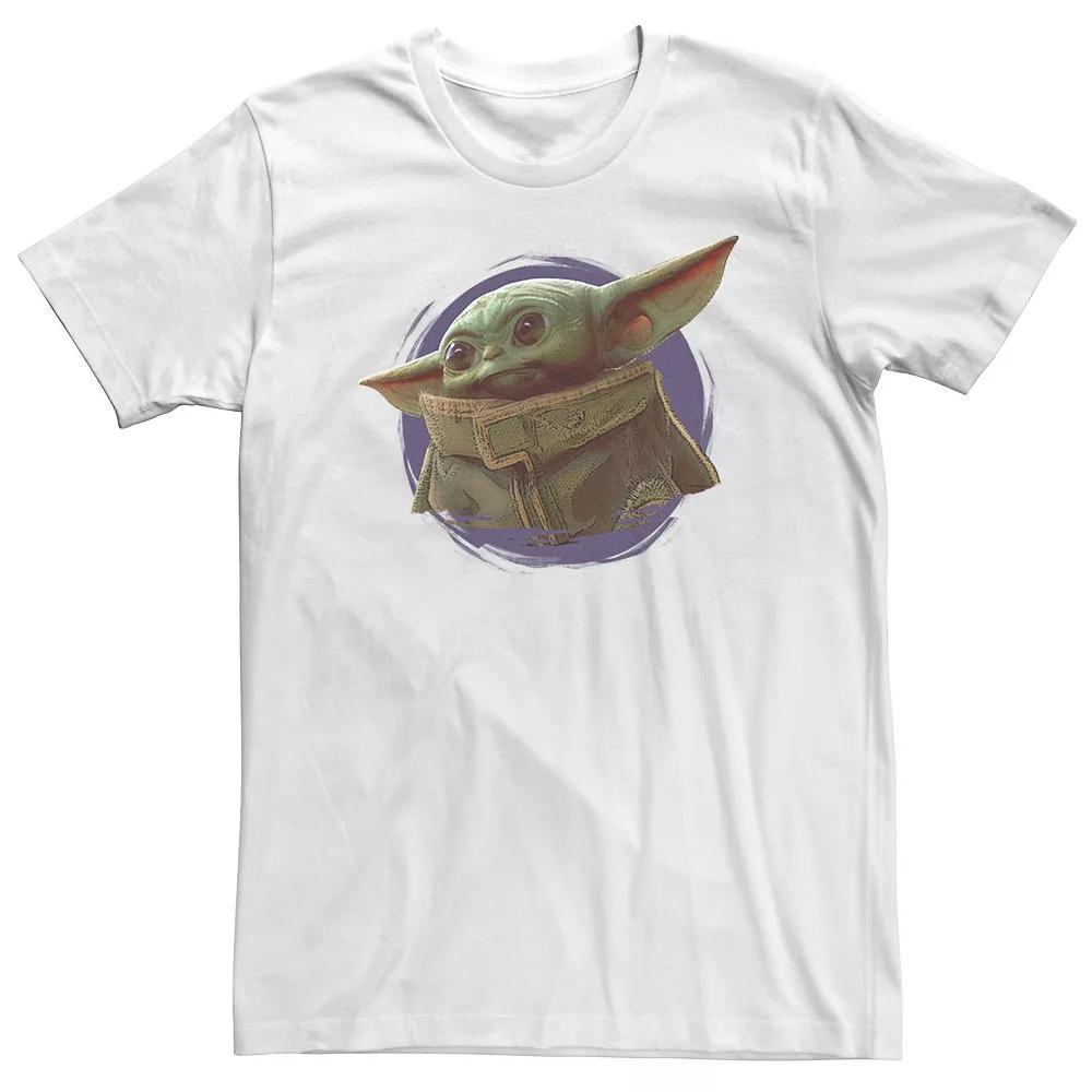 Big & Tall Star Wars The Mandalorian The Child Purple Smoke Tee, Men's, Size: XXL Tall, White Product Image