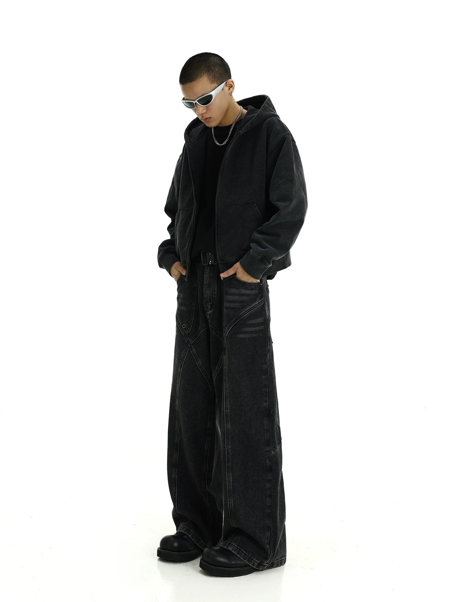 RT No. 10829 BLACK RODEO DENIM JEANS Product Image