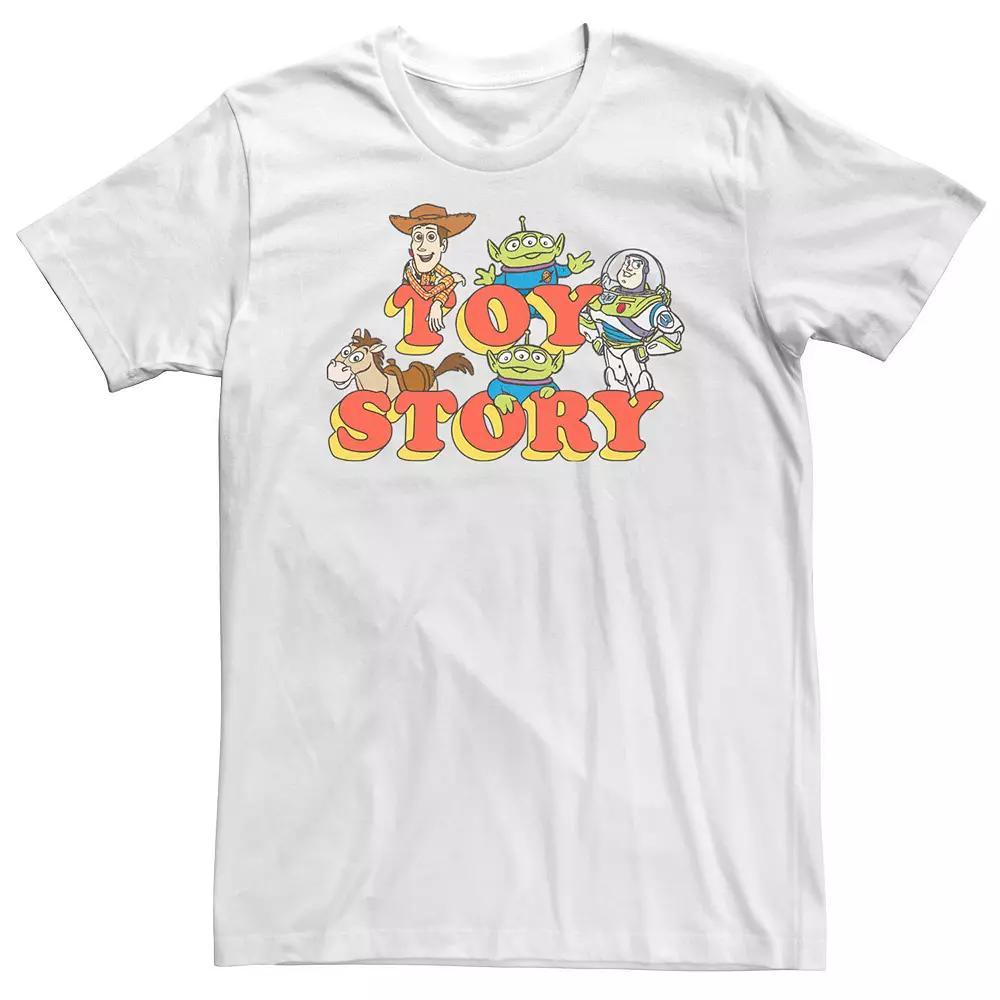 Big & Tall Disney / Pixar Toy Story Woody Buzz Lightyear Aliens Bullseye Tee, Men's, Size: XL Tall, White Product Image
