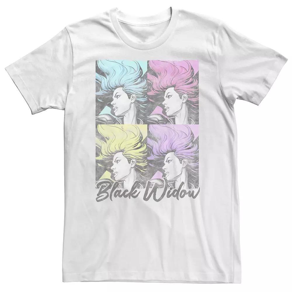 Big & Tall Marvel Black Widow Pop Tee, Men's, Size: 4XL, White Product Image