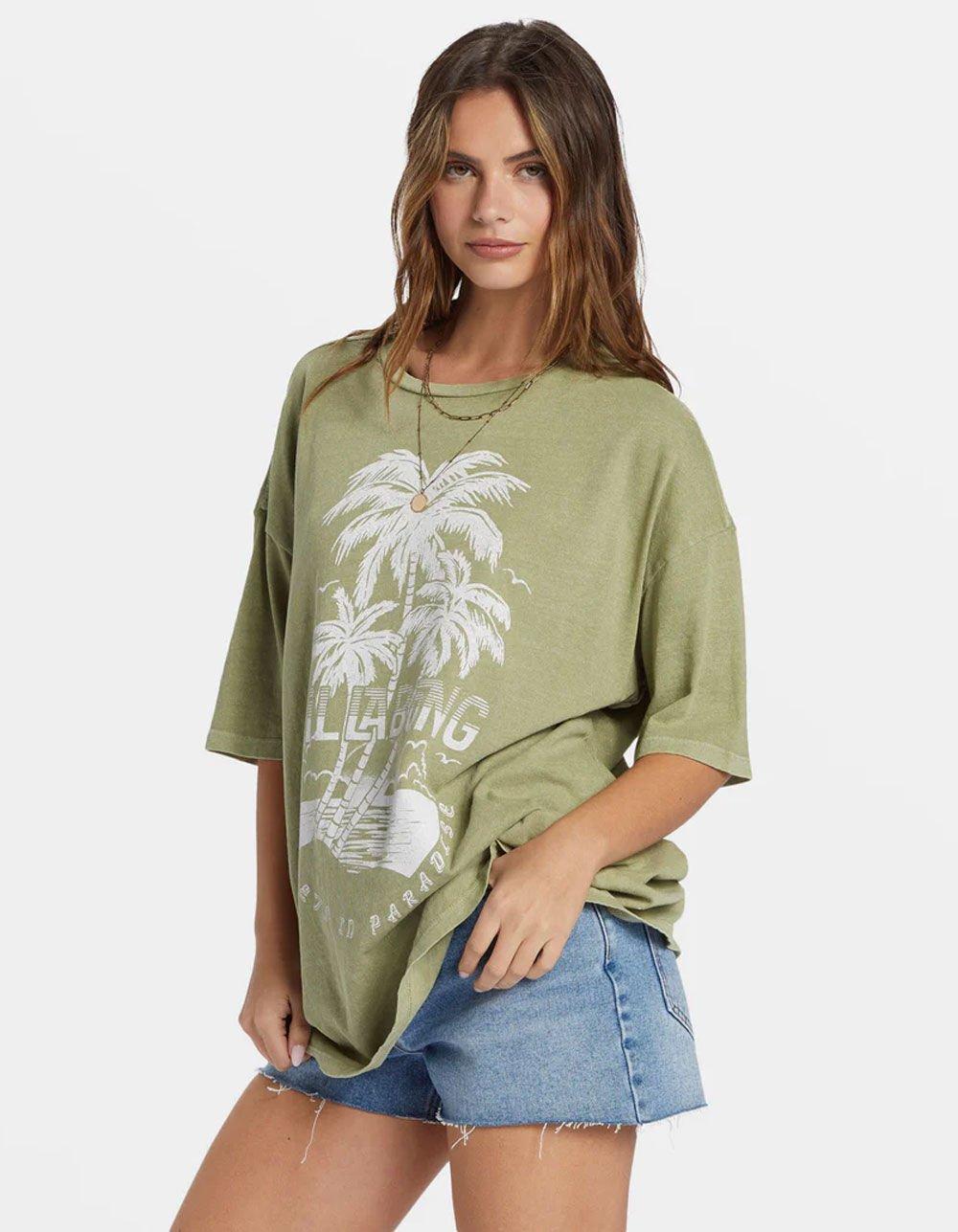 BILLABONG Tiki Tropics Womens Oversized Tee Product Image