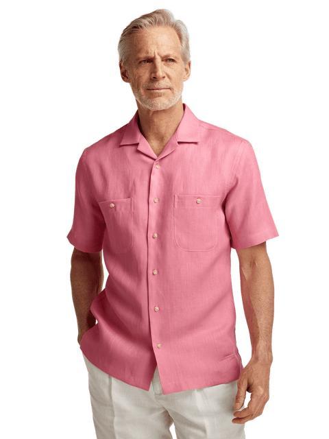 Linen Solid Casual Shirt - Tan Product Image