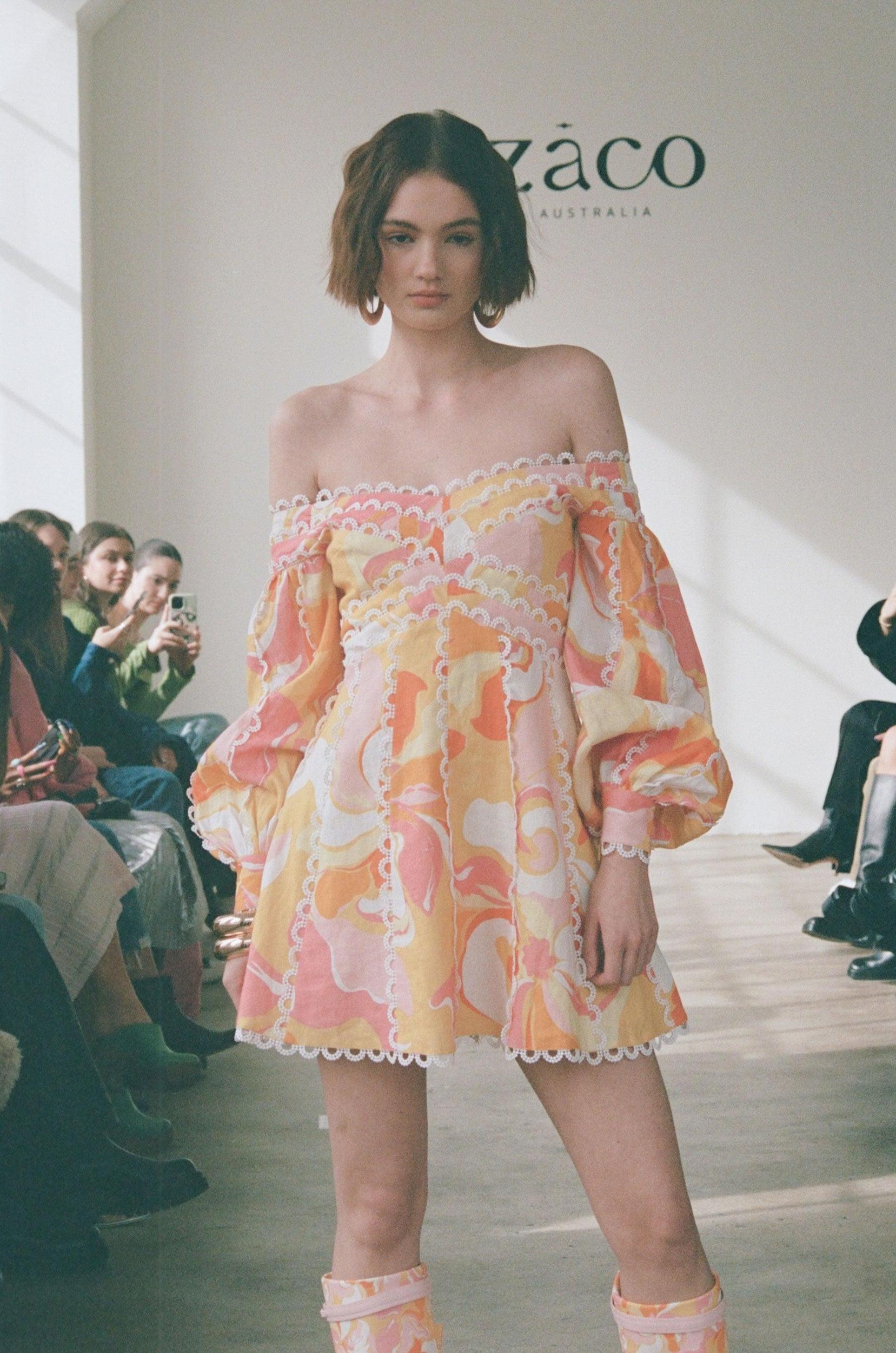 Kennedy Off Shoulder Dress - Calista Sunset Product Image