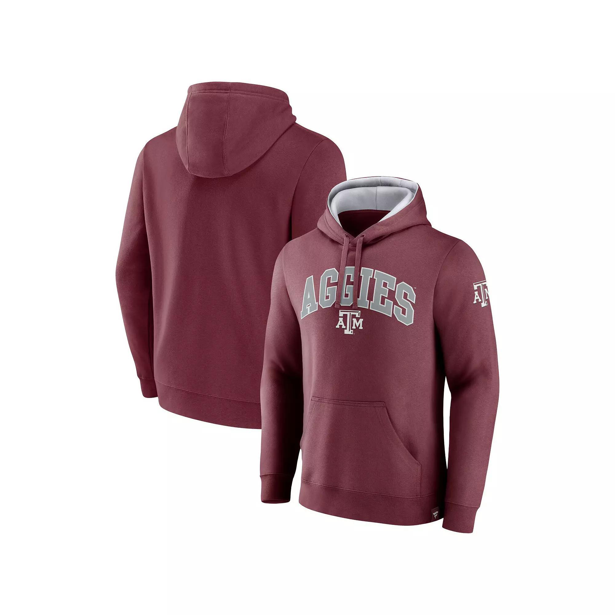 Men's Fanatics Branded Maroon Texas A&M Aggies Arch & Logo Tackle Twill Pullover Hoodie, Size: XL, Red Product Image