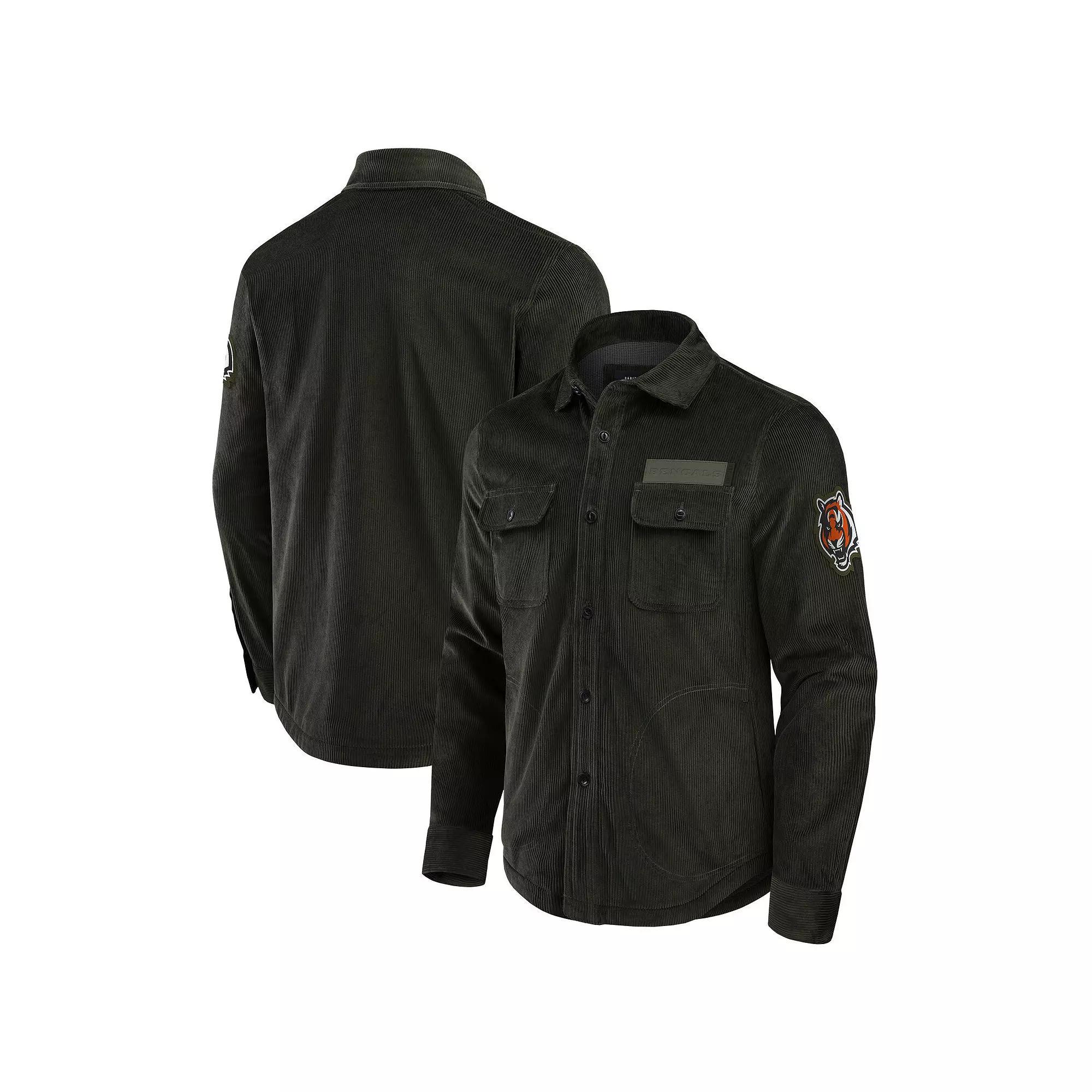 Men's Darius Rucker Collection by Fanatics Dark Green Pittsburgh Steelers Corduroy Full-Button Shacket, Size: Medium Product Image