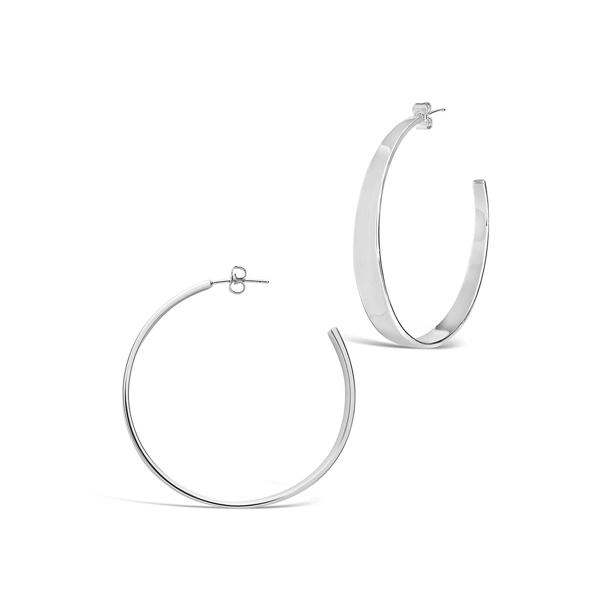 MC Collective Graduating Hoop Earrings, Women's, Silver Tone Product Image