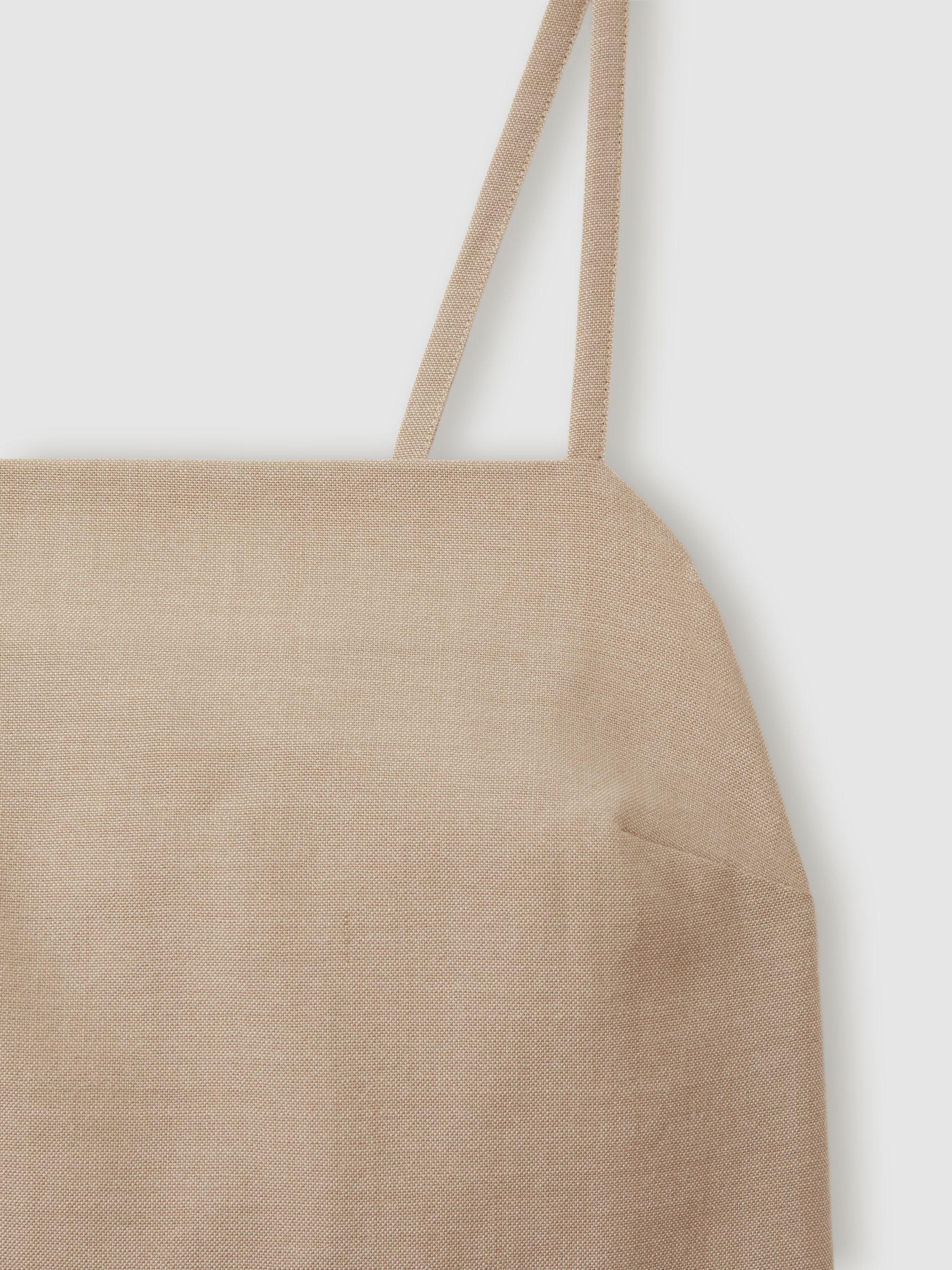 Wool Strappy Tie-Back Top in Neutral Product Image