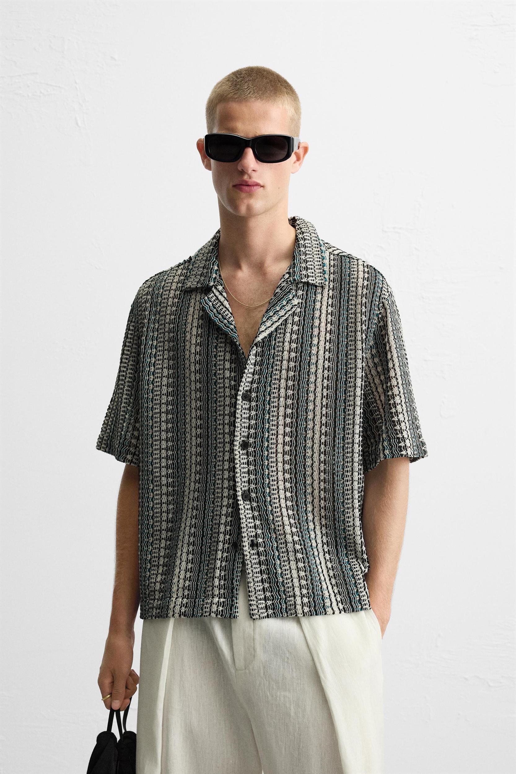 GEOMETRIC JACQUARD SHIRT Product Image