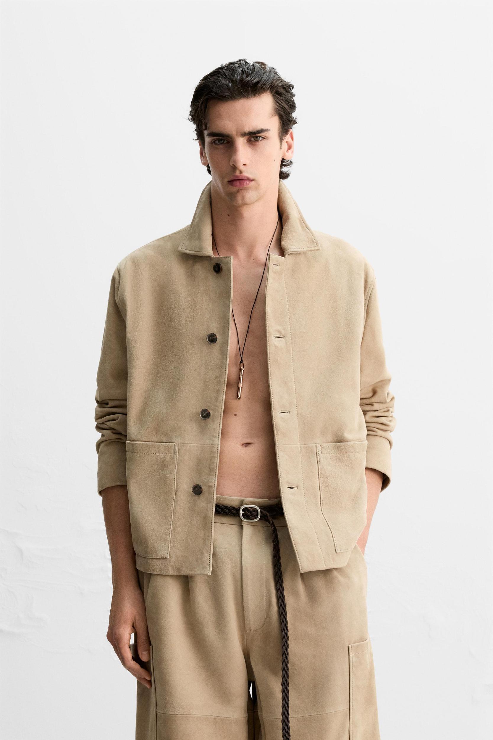SUEDE OVERSHIRT Product Image