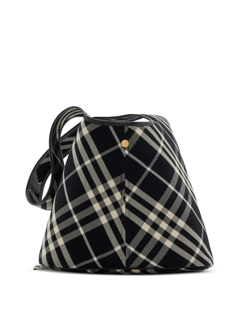 BURBERRY Small Check Shoulder Bag In Black Product Image