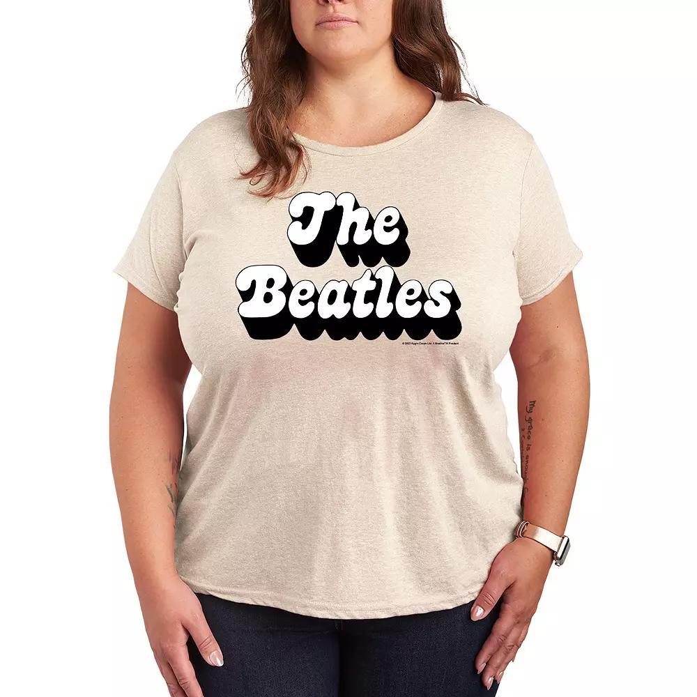 Plus Size The Beatles Logo Groovy Graphic Tee, Womens Product Image