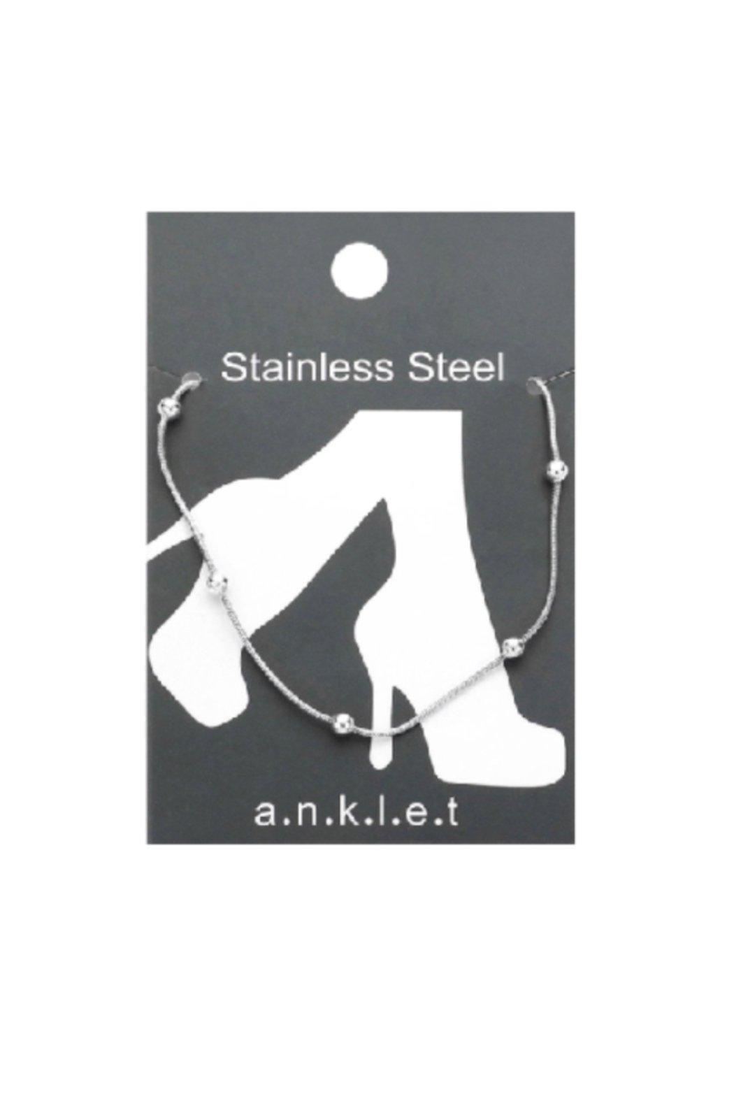 Stainless Steel Snake with Bead Chain Anklet Product Image