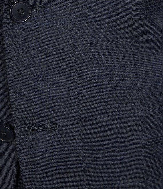 Armani Exchange Slim Fit Plaid Flat Front 2-Piece Suit Product Image