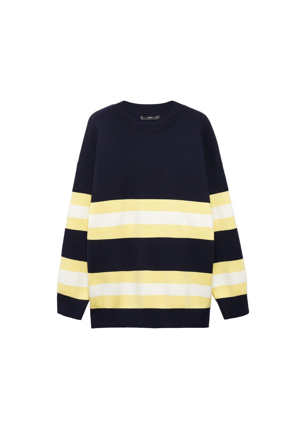 Mango half stripe oversized sweater Product Image