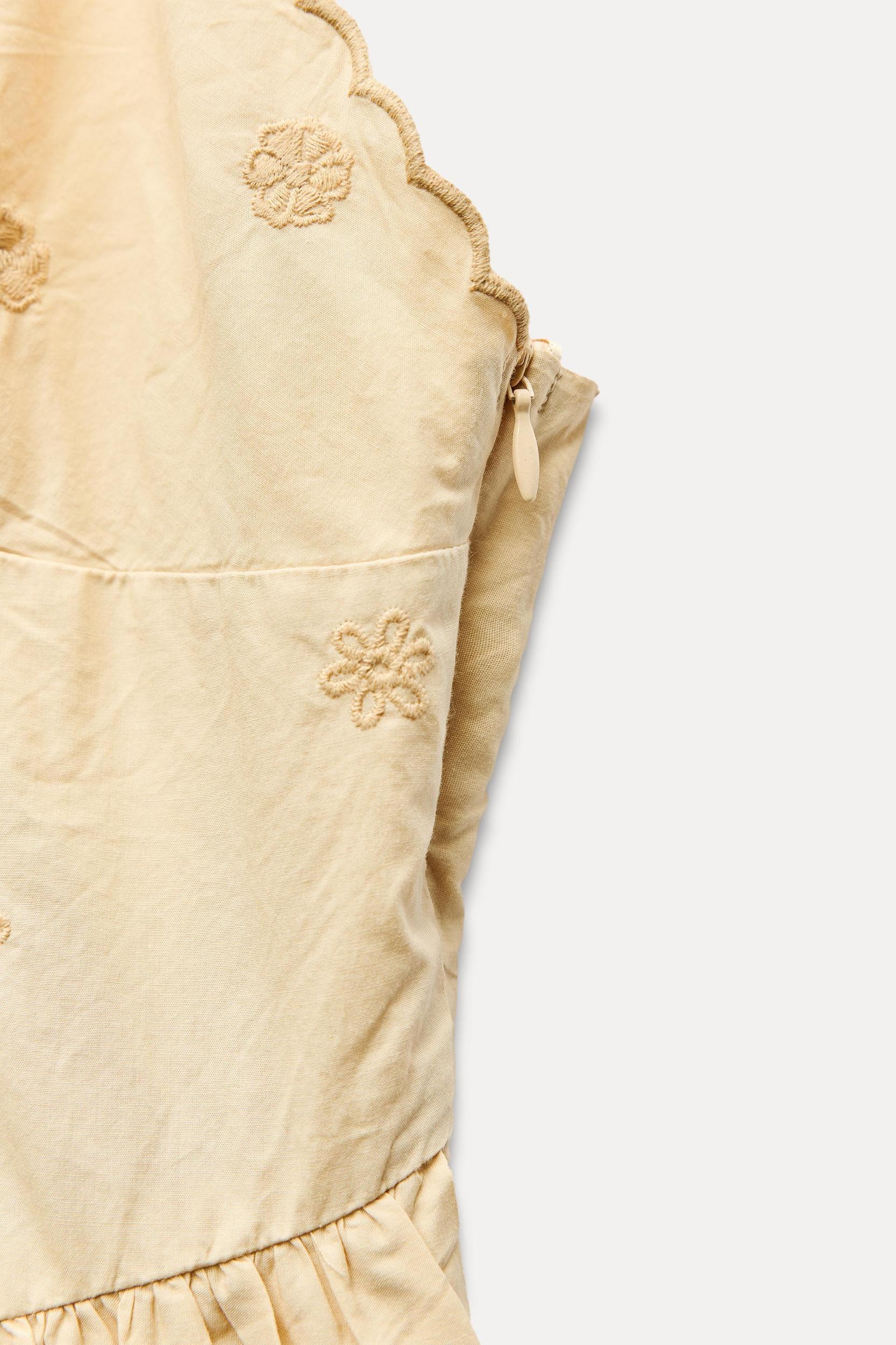 EMBROIDERED POPLIN DRESS Product Image