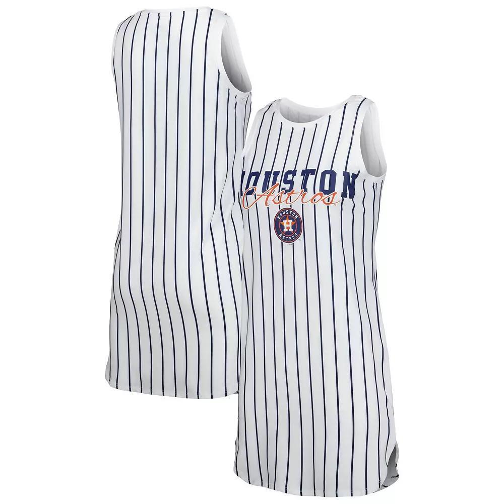 Womens Concepts Sport Houston Astros Reel Pinstripe Knit Sleeveless Nightshirt Product Image