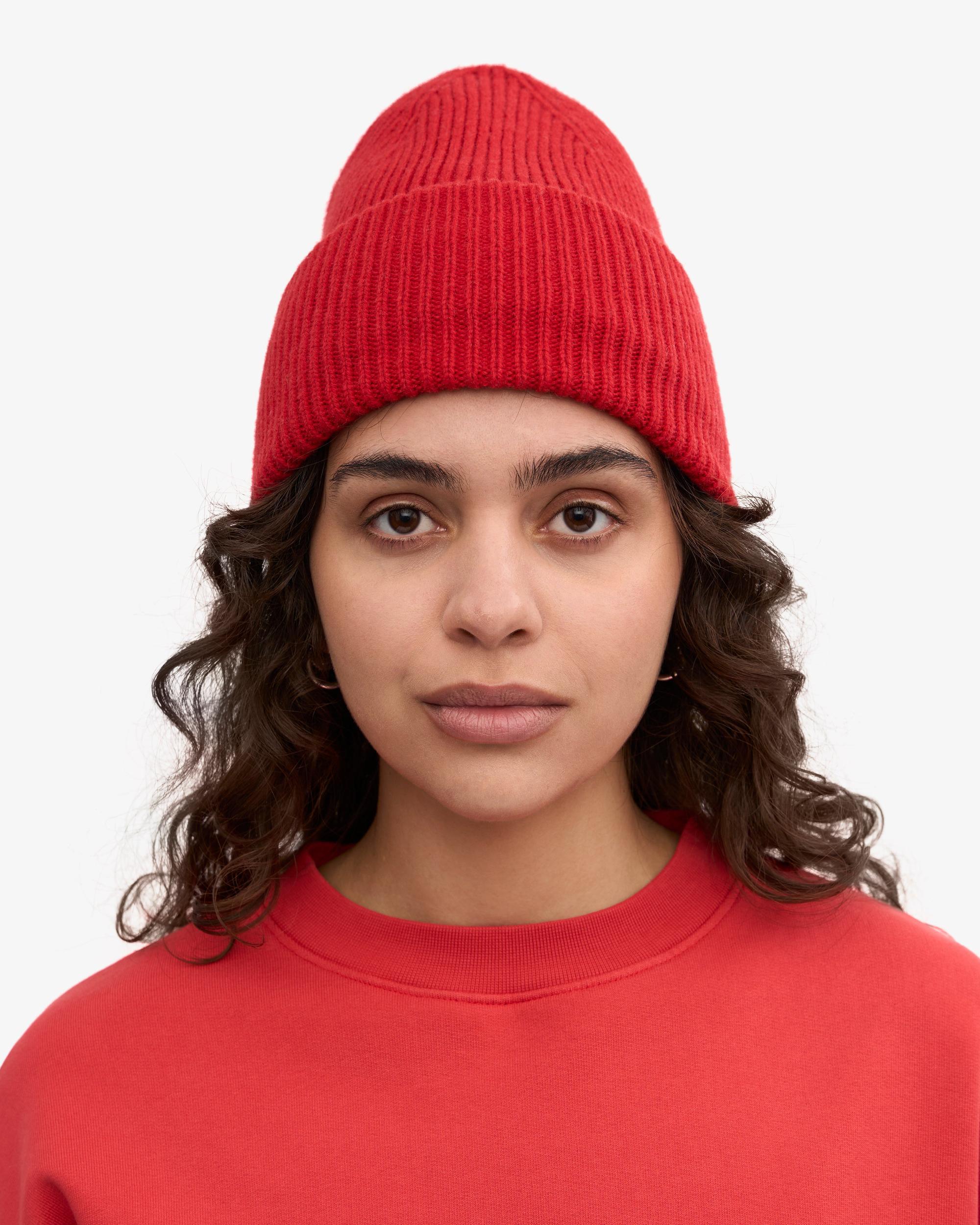 Merino Wool Hat - Scarlet Red Product Image