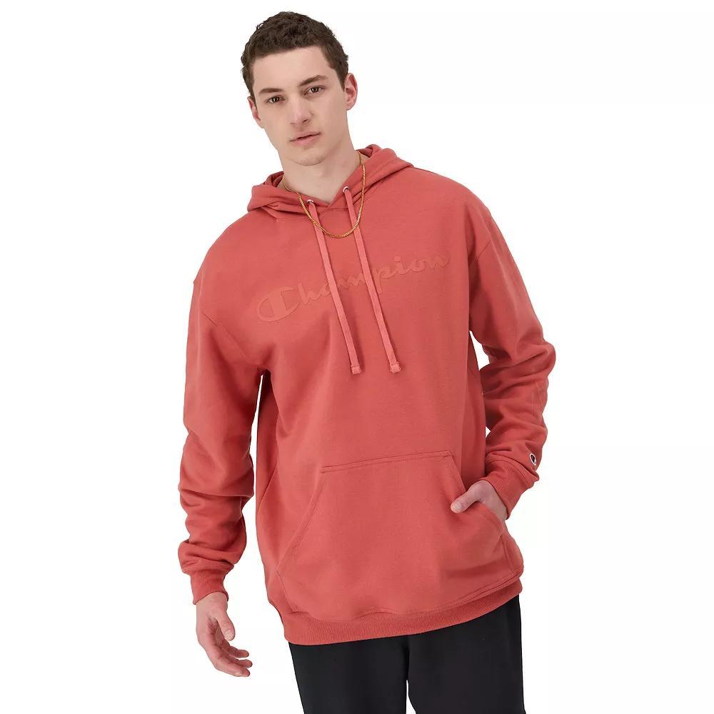 Men's Champion® Embossed Powerblend Graphic Hoodie, Size: Large, Briefly Brown Product Image