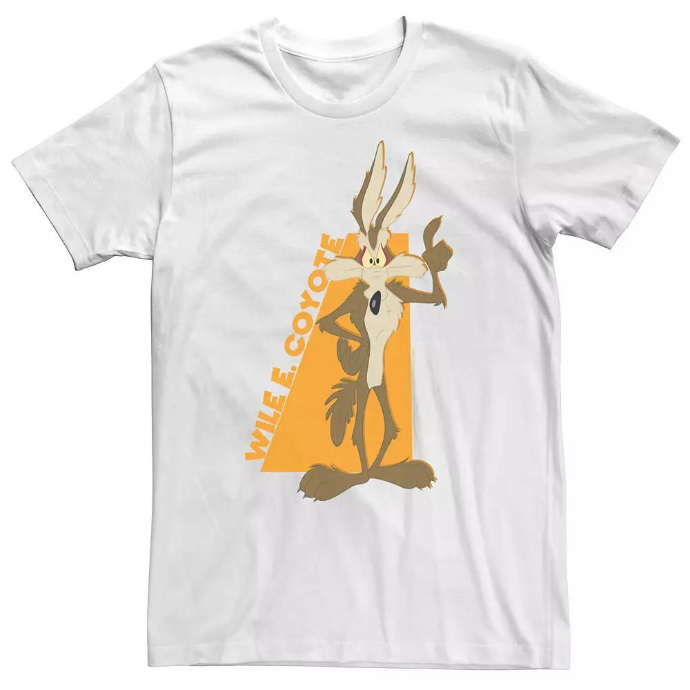 Big & Tall Looney Tunes Wile E. Coyote Orange Hue Portrait Tee, Men's, Size: XLT, White Product Image