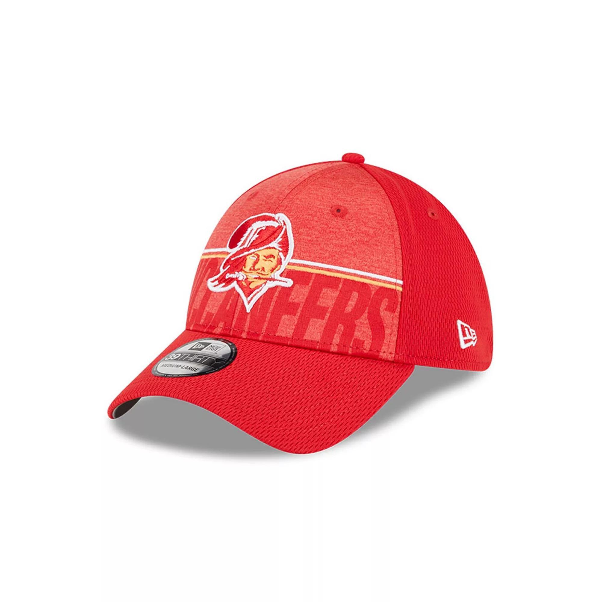 Men's New Era Red Tampa Bay Buccaneers 2023 NFL Training Camp Throwback 39THIRTY Flex Fit Hat, Size: Small/Medium Product Image