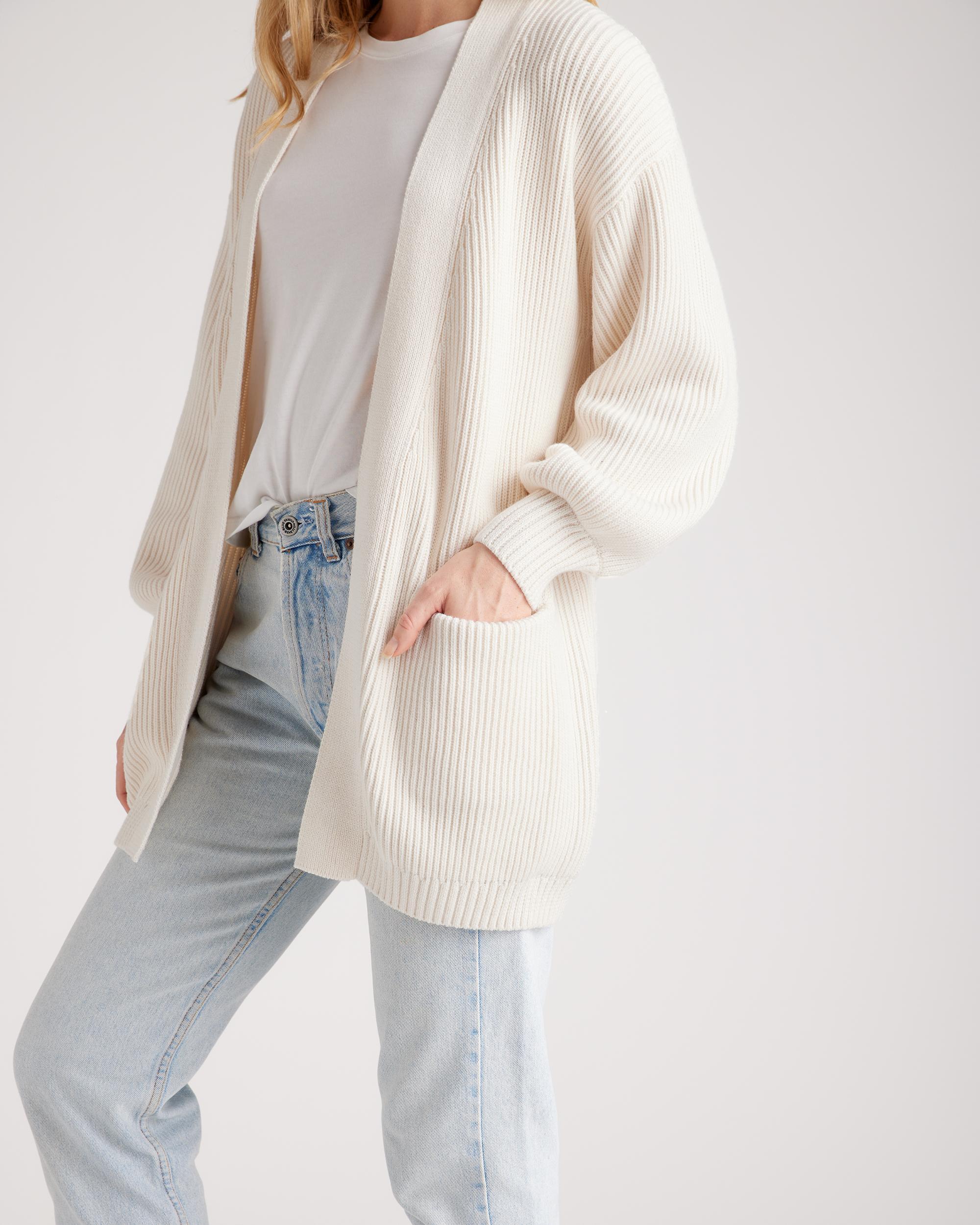 Quince | Women's OverSized Cardigan Sweater Organic Cotton Product Image