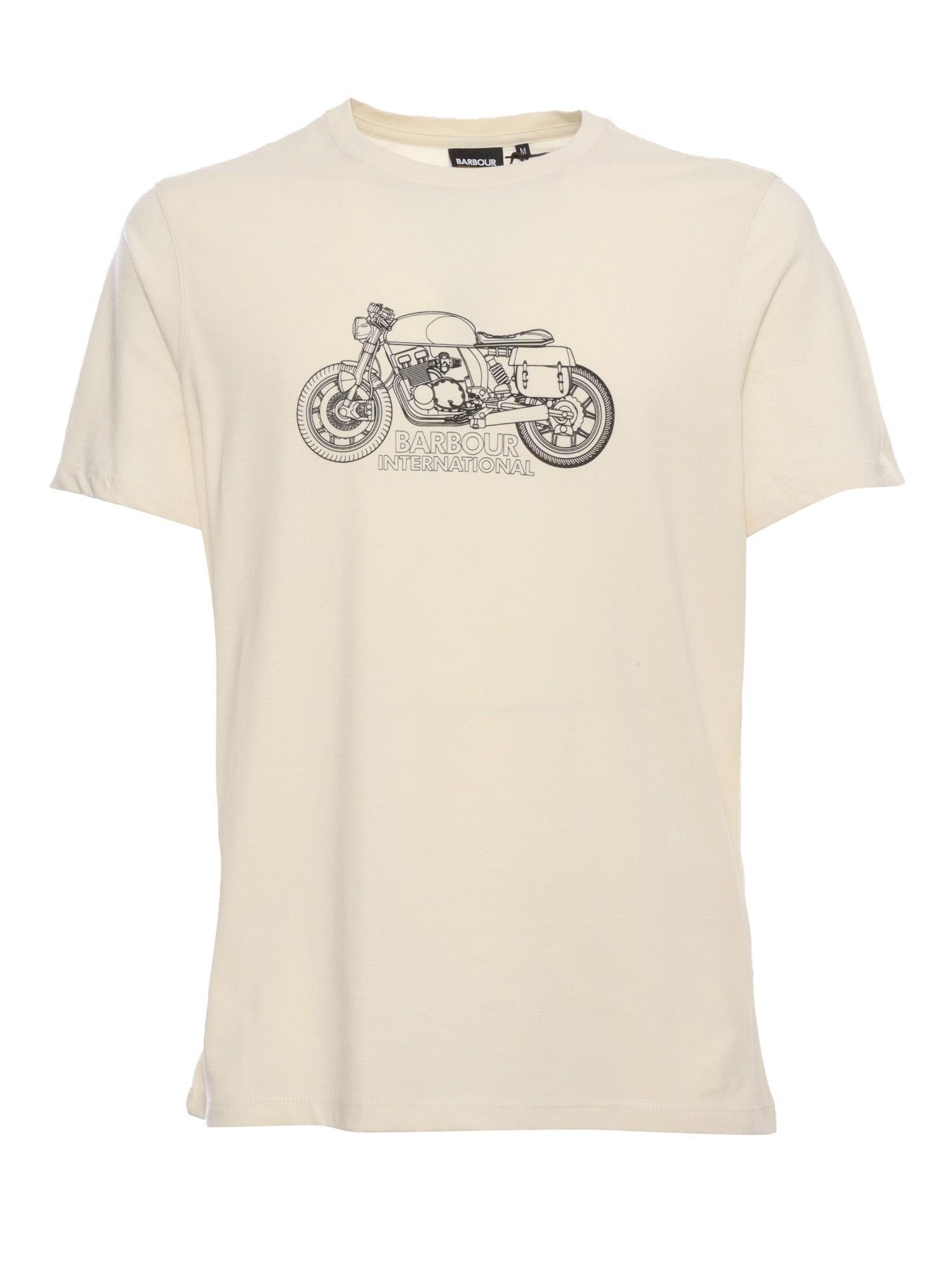 BARBOUR Beige Printed T-shirt Product Image
