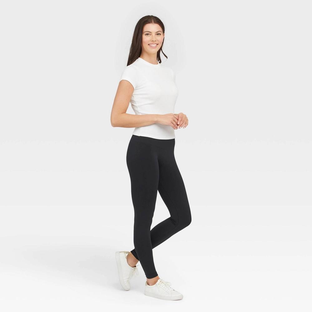 ASSETS by SPANX Women's Seamless Leggings - Black M: Lightweight Nylon-Blend, Ankle Length, Pull-On Style Product Image