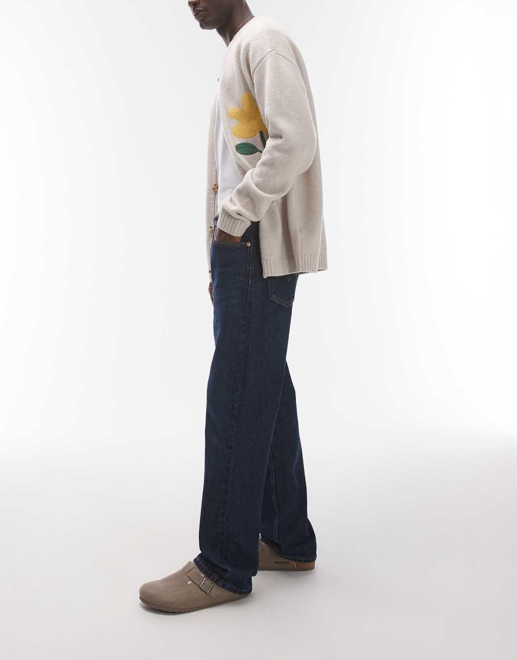 Levi's 555 '96 relaxed straight fit jeans in dark blue Product Image