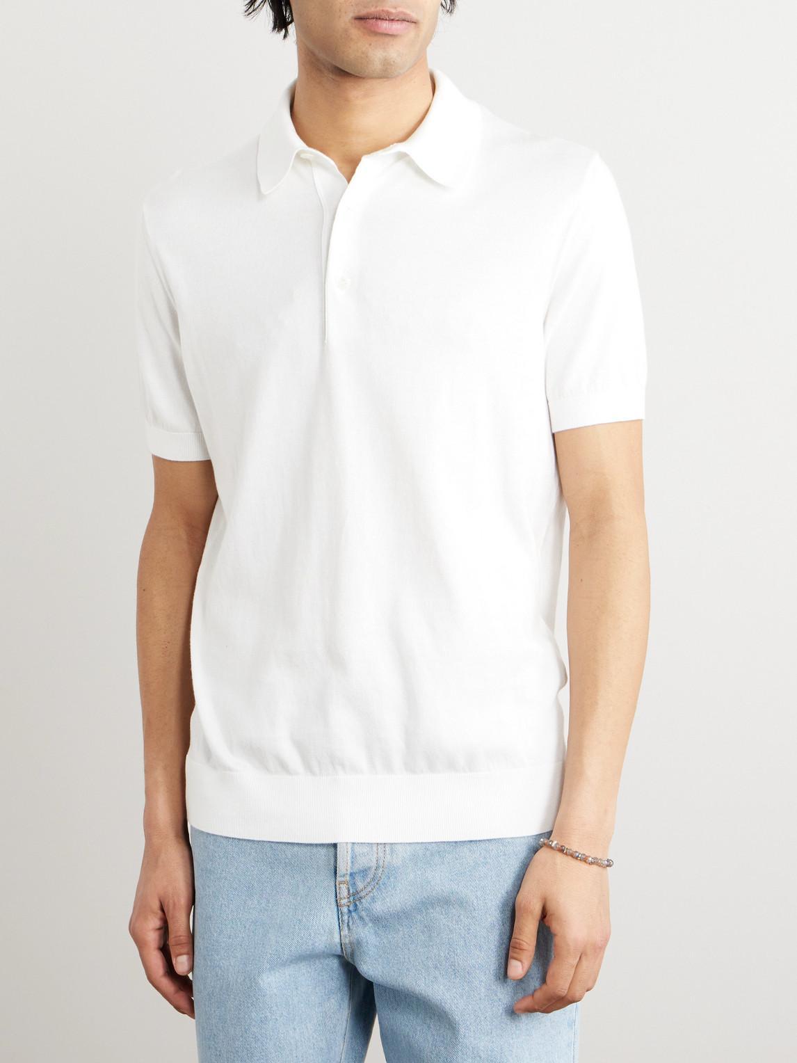 ZEGNA Cotton Polo Shirt In White Product Image