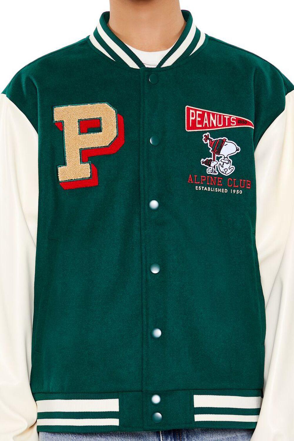 Peanuts Alpine Club Patch Bomber Jacket | Forever 21 Product Image