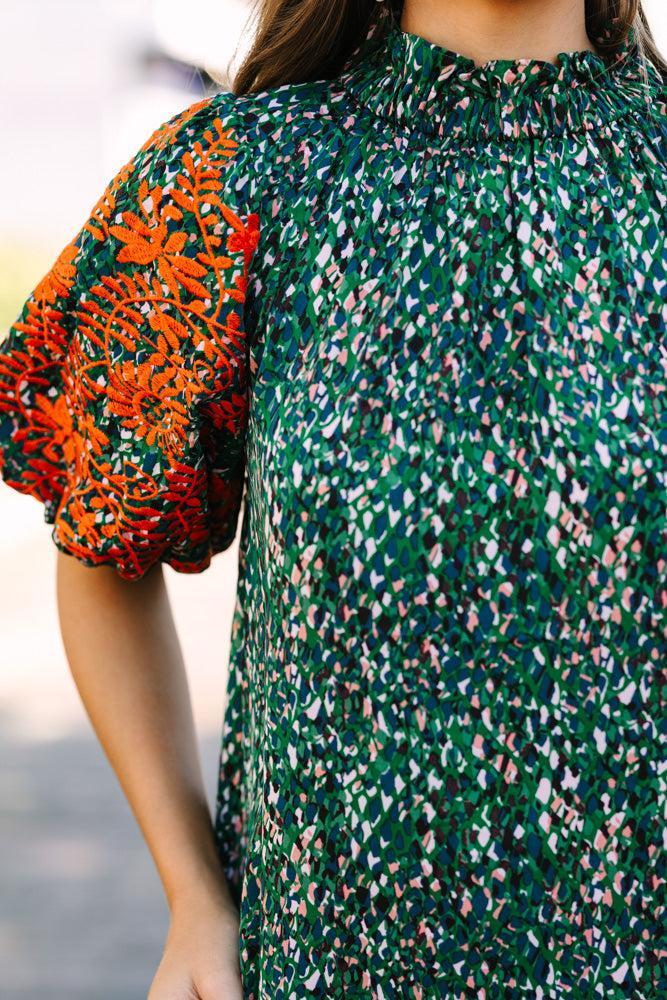 THML: Say It All Green Floral Blouse Female Product Image