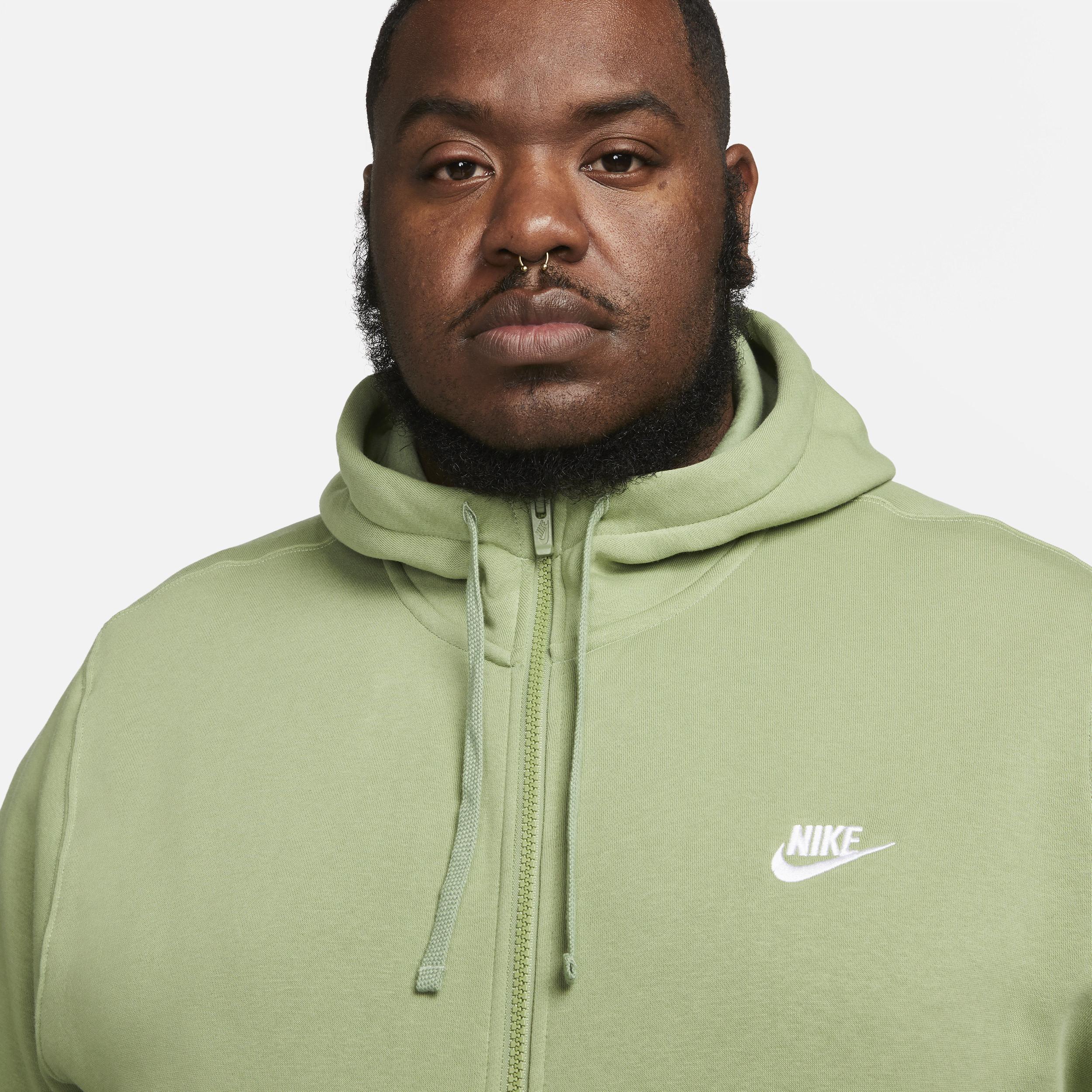 Mens Nike Sportswear Club Fleece Full-Zip Hoodie Black Navy White Product Image