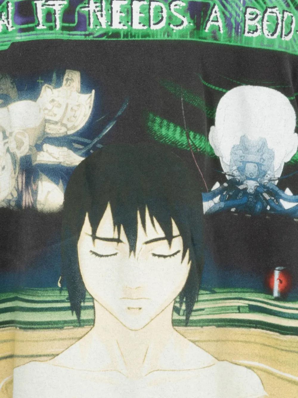 anime-print cotton T-shirt Product Image
