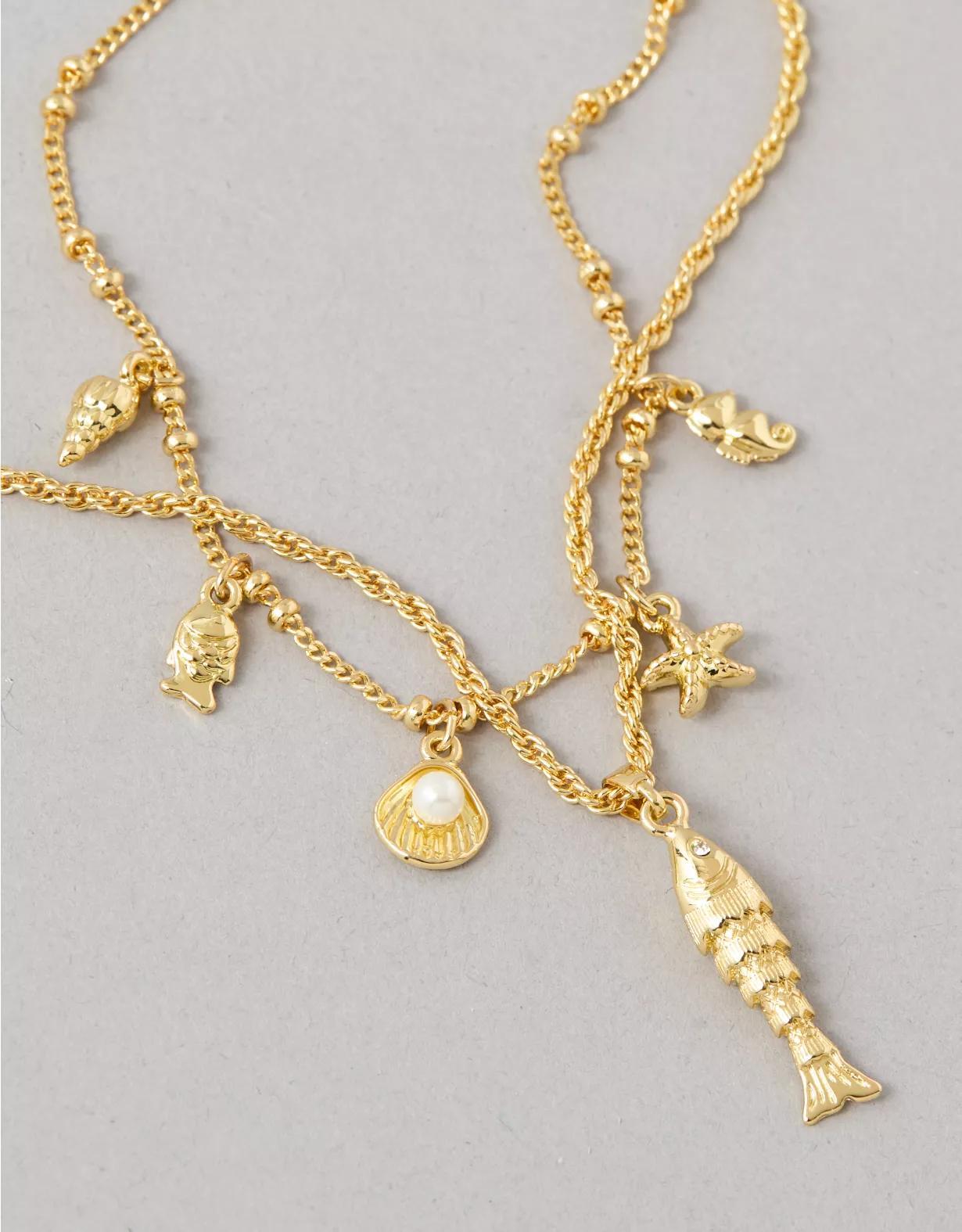 AEO Sardine Charm Necklace 2-Pack Product Image
