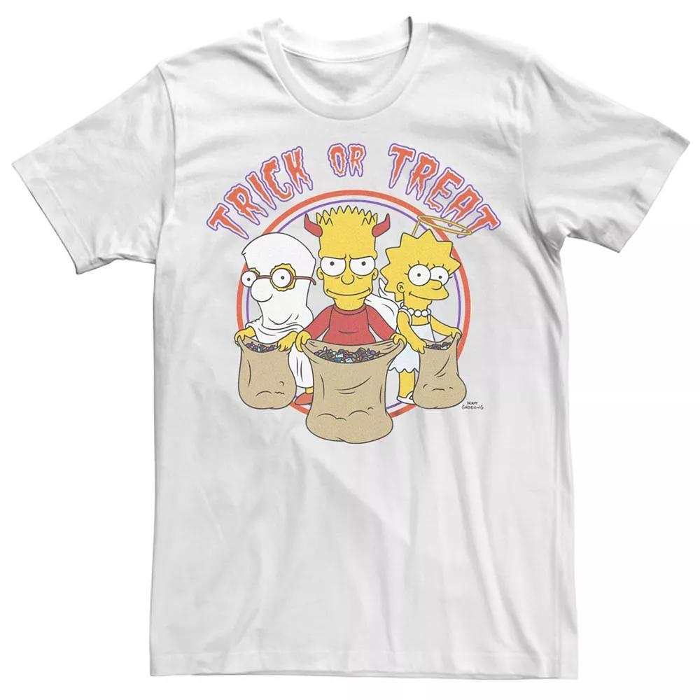 Men's The Simpsons Halloween Milhouse Bart Lisa Trick or Treat Costumes Tee, Size: XXL, White Product Image