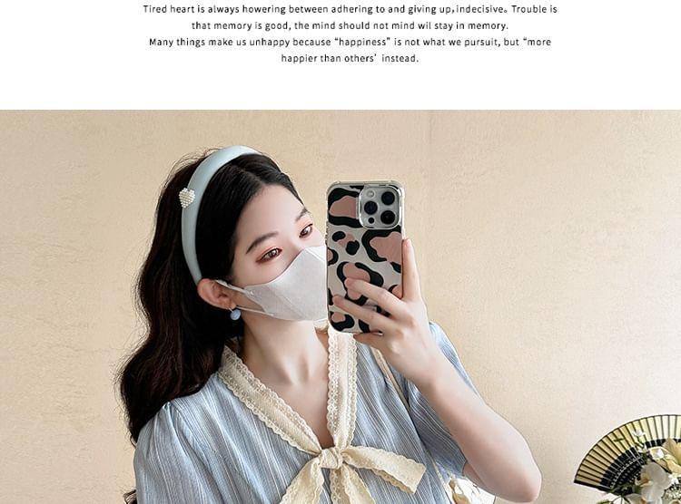 Maternity Short-Sleeve V-Neck Striped Button Down Maxi A-Line Dress Product Image