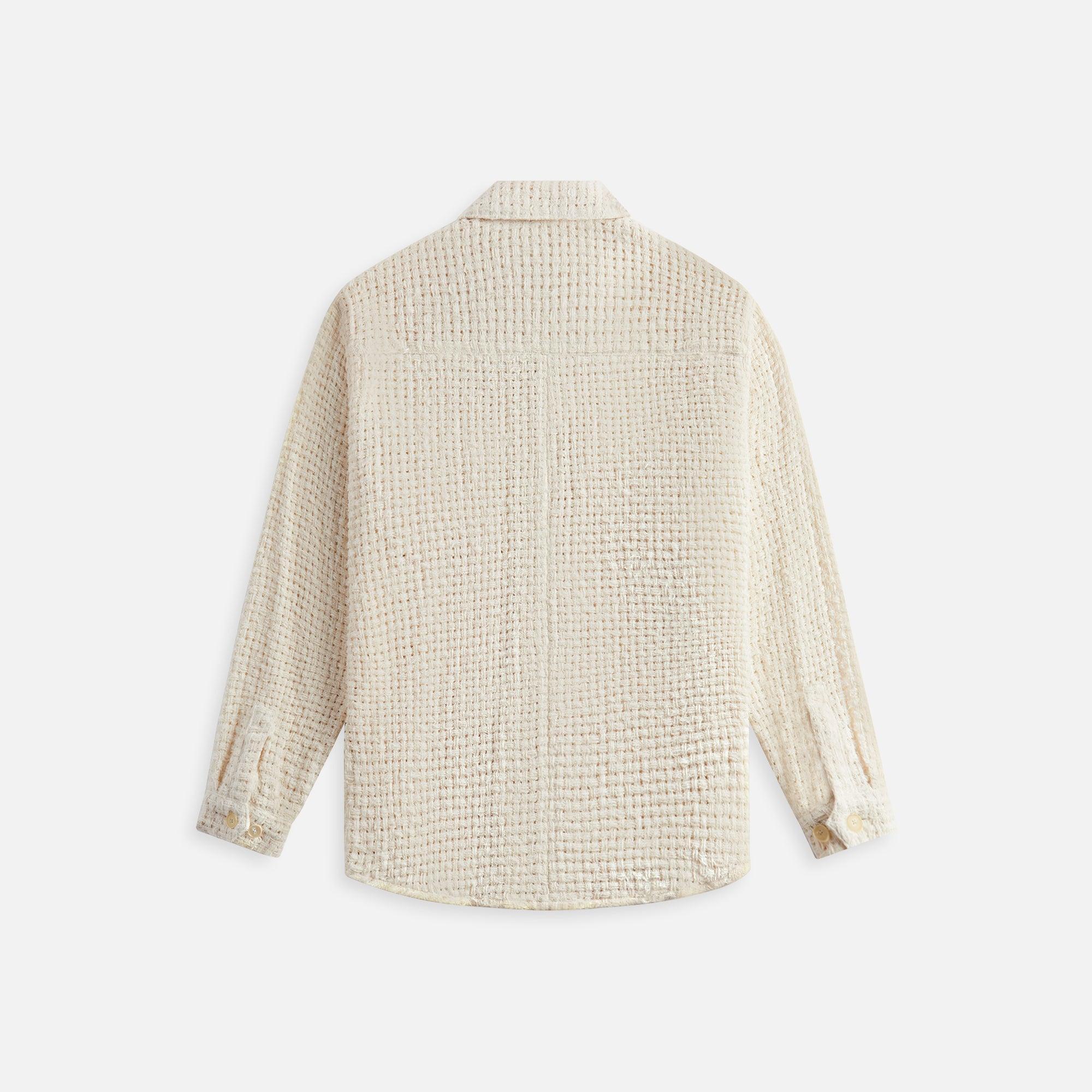 Auralee Homespun Summer Tweed Mesh Shirt - Off White Male Product Image