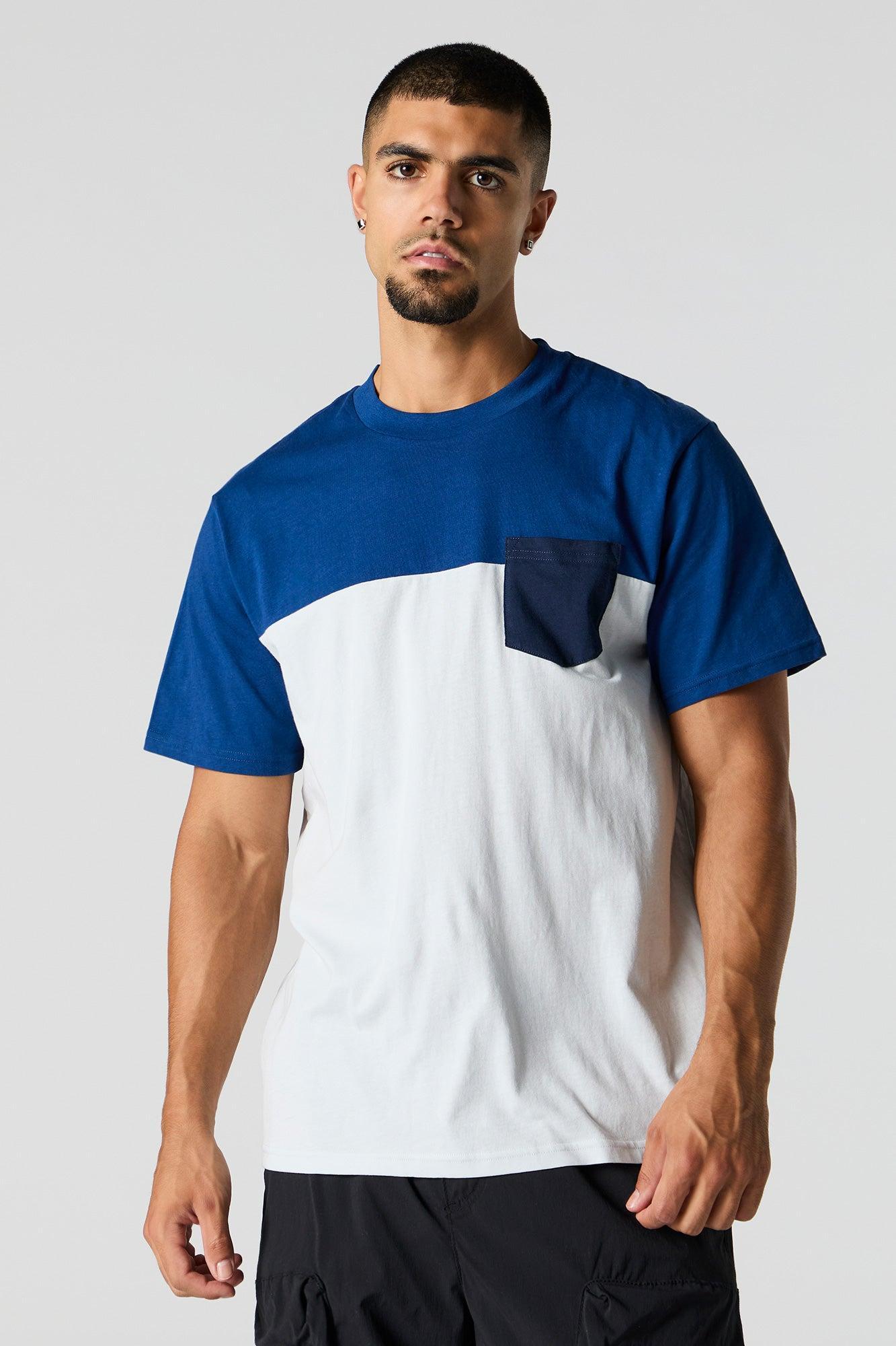 Colourblock Chest Pocket T-Shirt Male Product Image