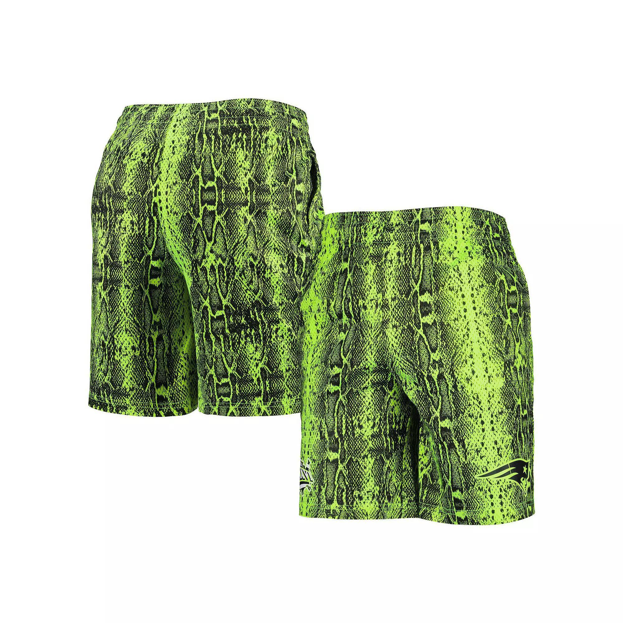 Men's New Era Neon Green New England Patriots Summer Pop Shorts, Size: XL, Brt Gr Product Image