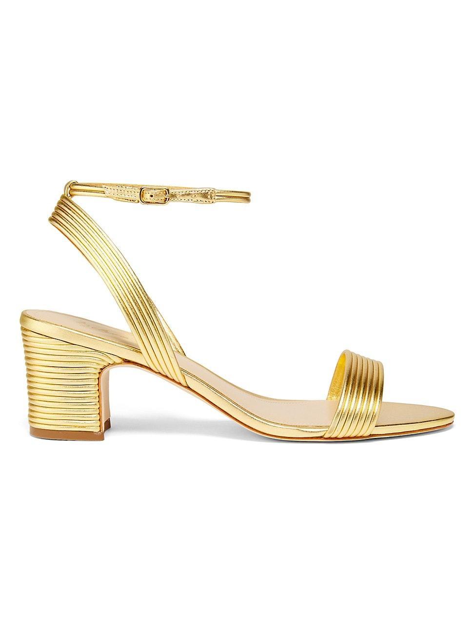 Womens Ankle Strap 60MM Corded Leather Sandals Product Image