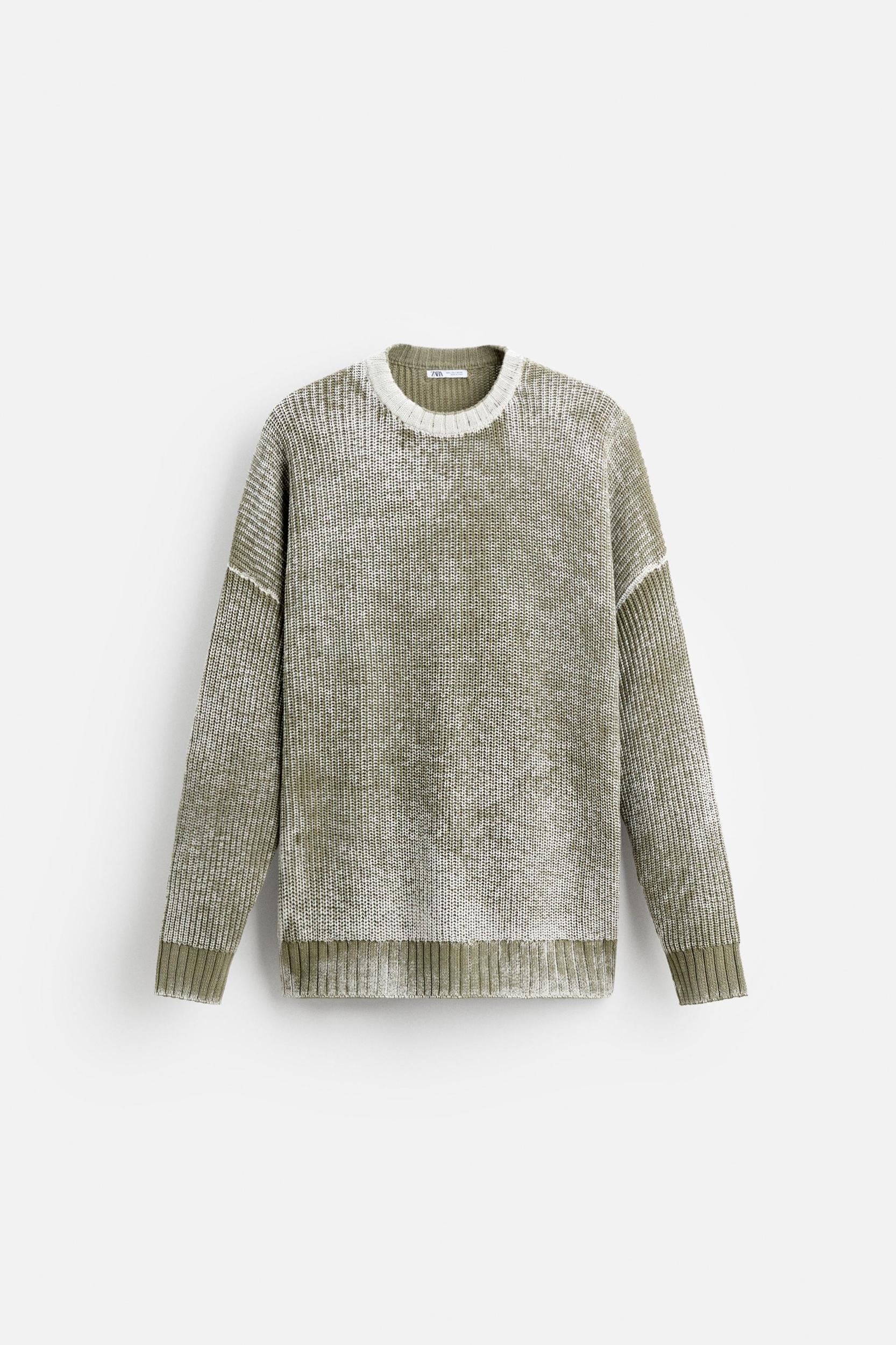 WASHED ZIPPERED SWEATER Product Image