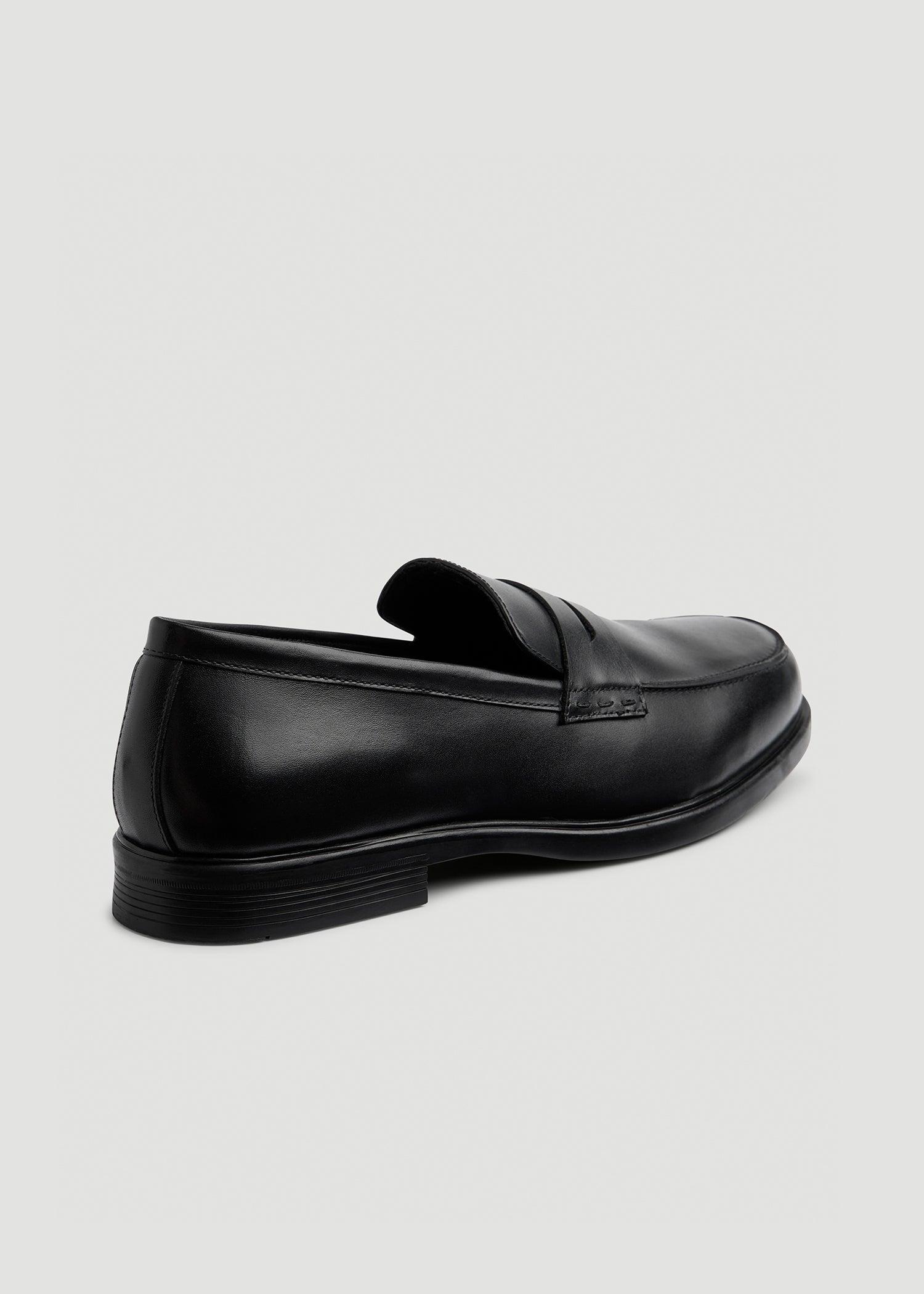 Penny Loafers for Tall Men in Black Product Image